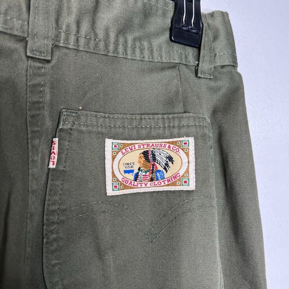 Levi Strauss Women's Size 11 Olive Green Chino Pants Straight Leg Vintage Style